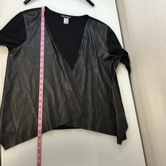 Soft Works black faux leather waterfall front jacket 10 - Picture 13 of 13